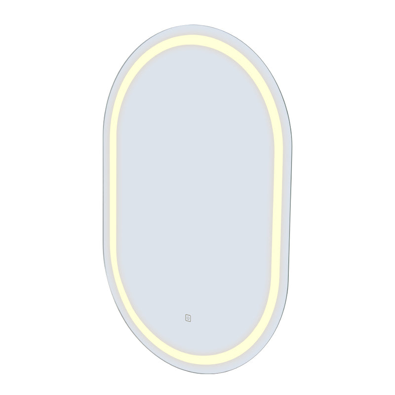 Embellir 2 LED Wall Mirror With Light 50X75CM Bathroom Decor Oval Mirrors Vanity