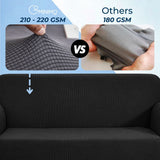 GOMINIMO Polyester Jacquard Sofa Cover 2 Seater (Black)