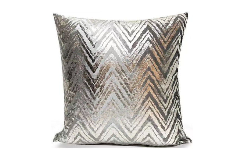 Silver Zig Zag Designer Cushion