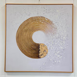 Spiral Square Framed Canvas Wall Art - Small