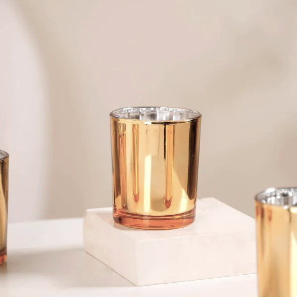 10 Pack Gold Votive Tealight Candle Holders Valentines Day Mercury  Wedding Decor Glass Candlestick Party Decorations Bridal Baby Shower Event