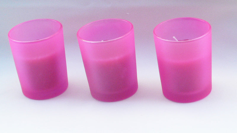 10 Pack Pink Frosted Glass Votive Tealight Candle Holders House Party Cenrepiece Xmas Wedding Decor Glass Candlestick Party Decorations Bridal Valentines Event