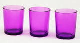 10 Pack Purple Glass Votive Tealight Candle Holders House Party Cenrepiece Xmas Wedding Decor Glass Candlestick Party Decorations Bridal Valentines Event