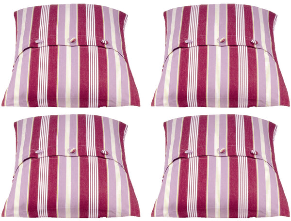 Pack of 4 Coste Fuchsia 50x50cm Striped Cushion Cover