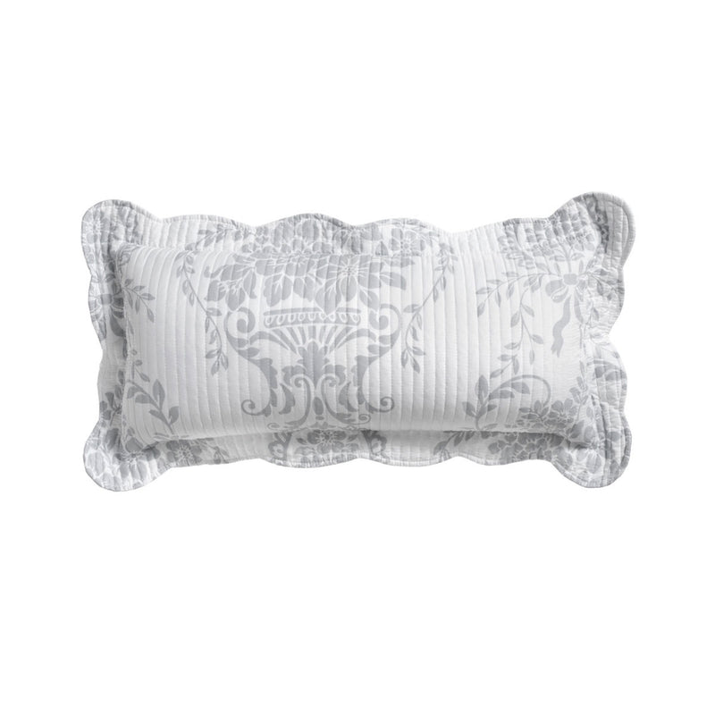 Bianca Florence Grey Oblong Cushion