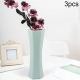3-piece Plastic Hydroponic Vase Set for Creative Home Decor - White