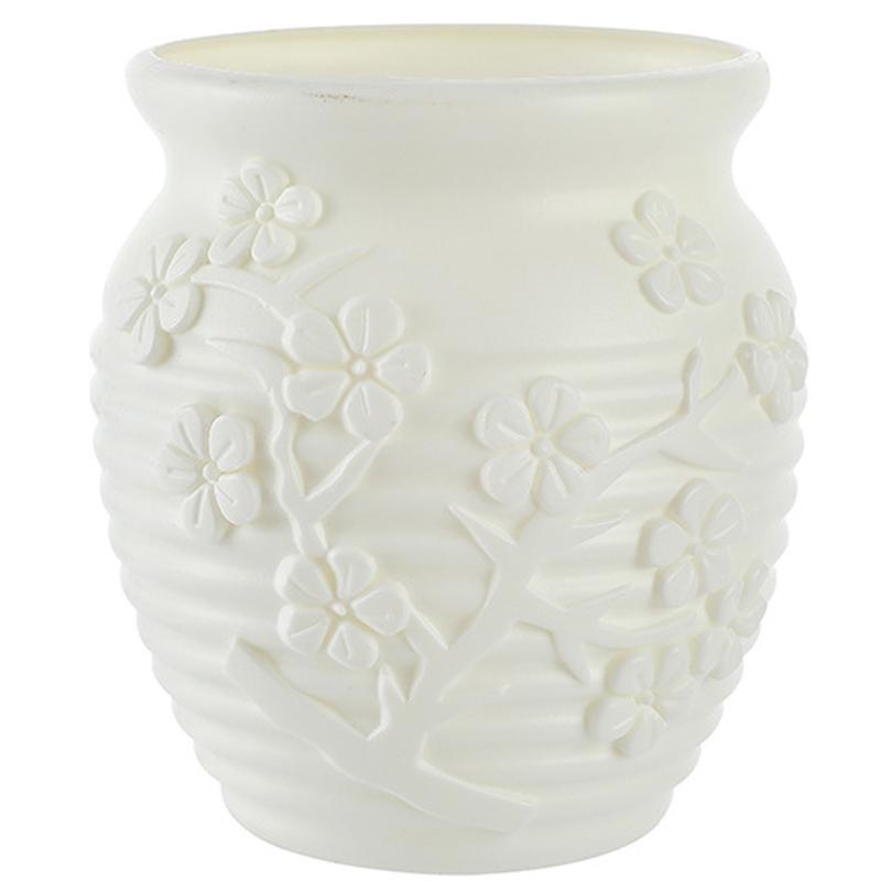 Hydroponic Vase for Home Flower Arrangements - Wet and Dry - Milk White