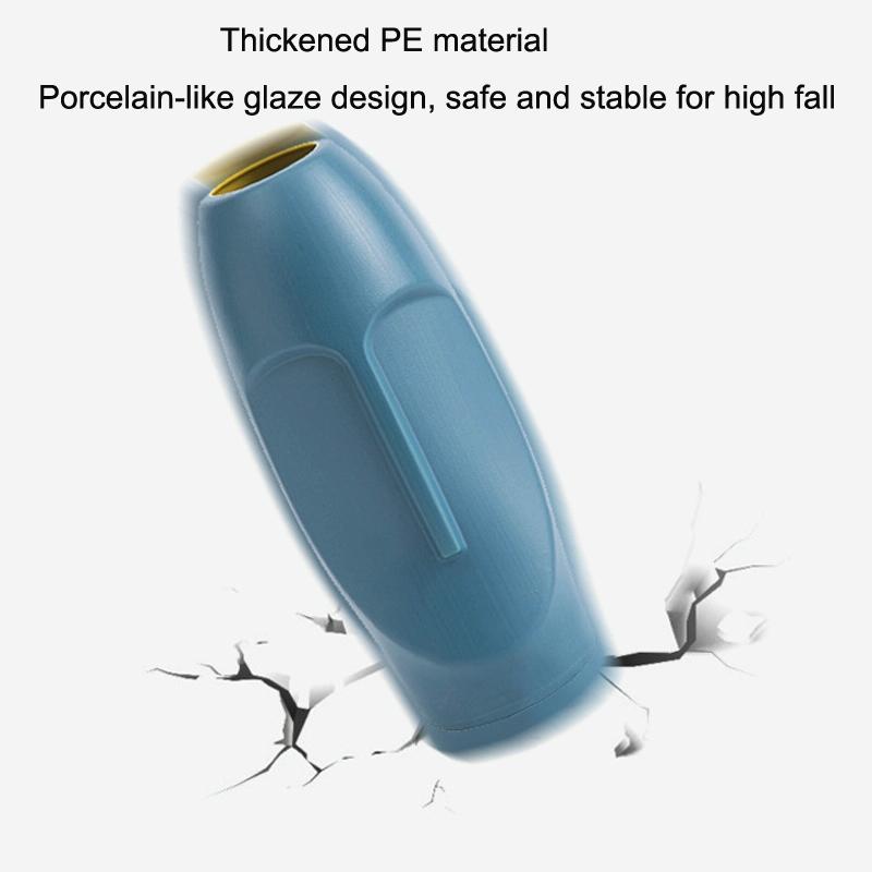 Thickened Pe Vase for Dried Flower Arrangements - Durable Drop-proof and Crack-proof - Sea Blue