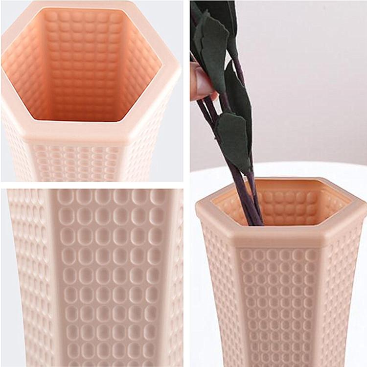 Versatile Plastic Vase for Creative Wet and Dry Flower Arrangements - Blue