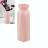 2-pack Plastic Round Vases - Simple Anti-fall Home Decor Ornaments - White