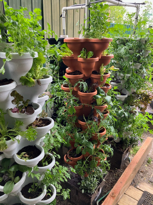 Single 3 Tier Extra Large Verandah Planter - Terracotta