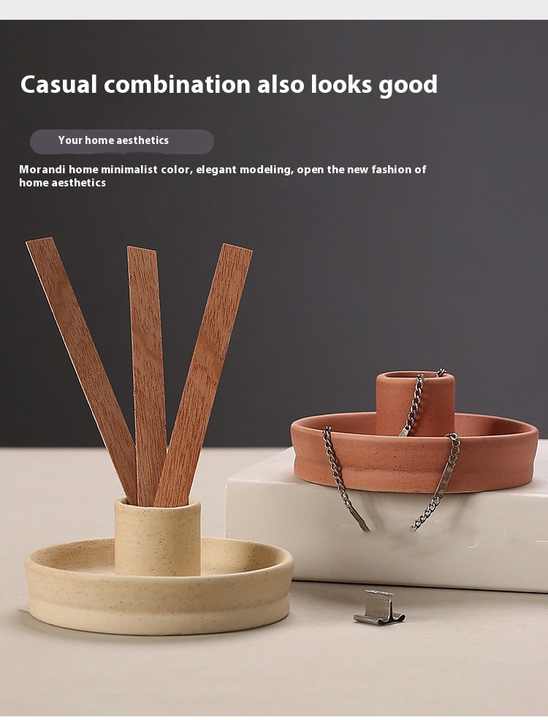 2 Pcs White Oval Bottom Nordic Ceramic Candle Holder with Jewelry Dish - Elegant Minimalist Home Decor Piece